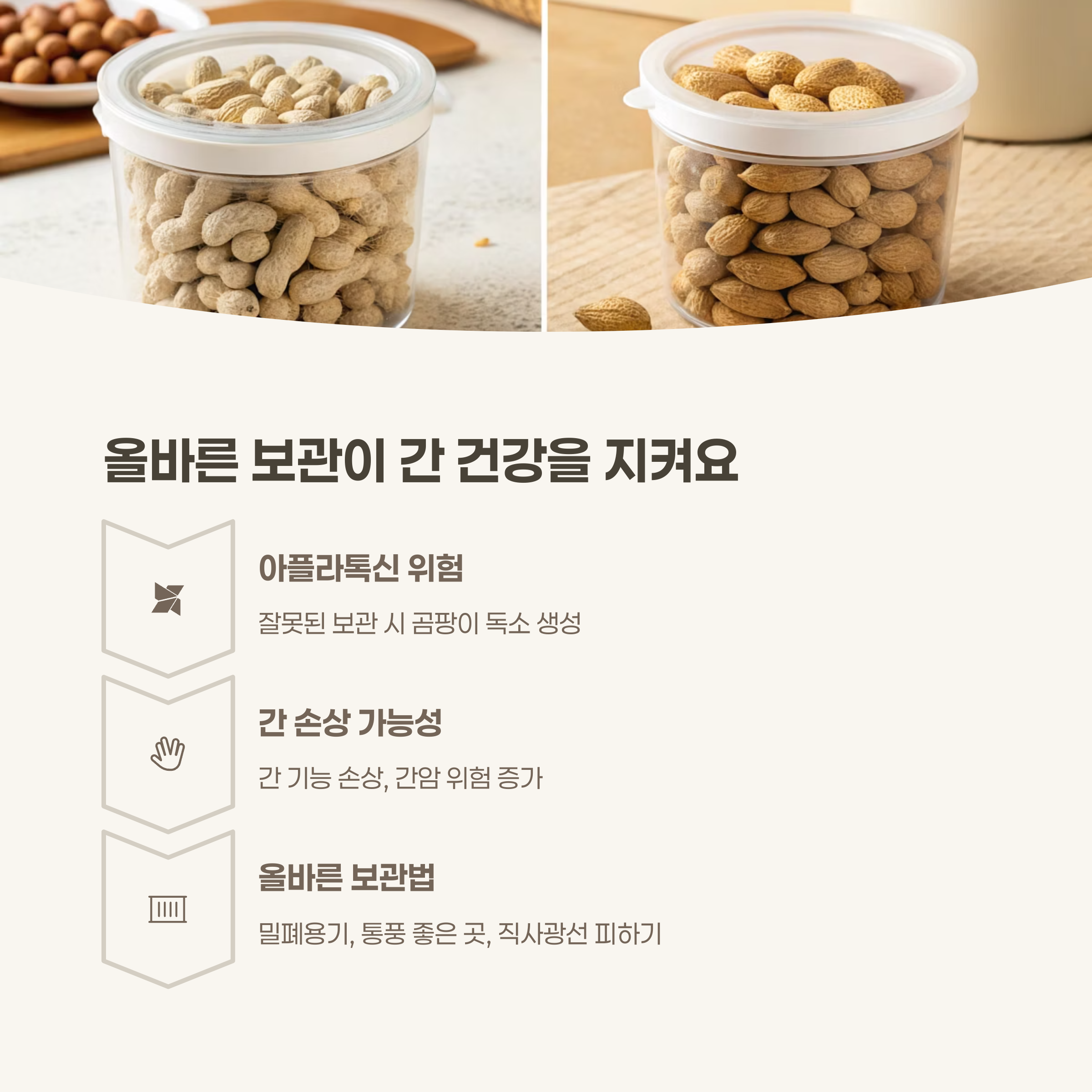 땅콩 보관, 신선도가 건강을 결정한다