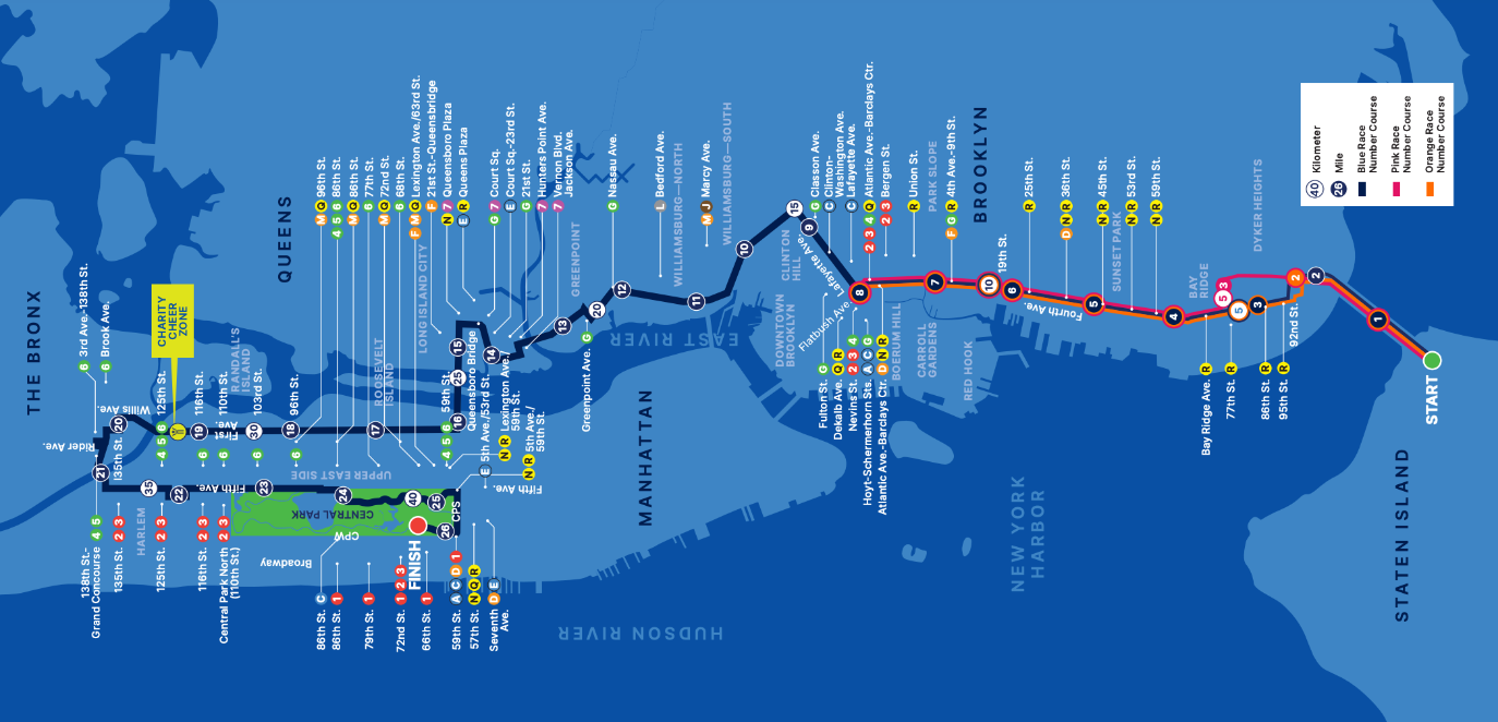 뉴욕 마라톤 코스 경로