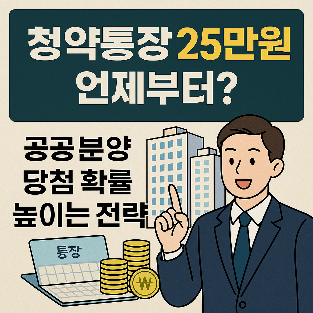 청약통장 25만원 언제부터