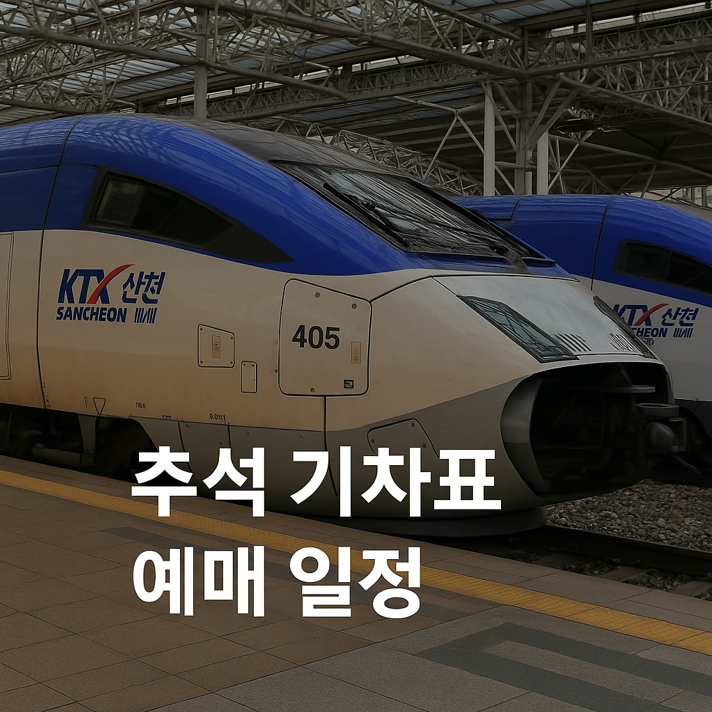 추석 기차표 예매 일정