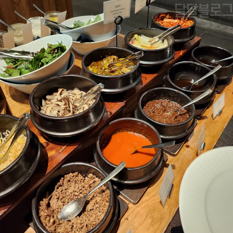 정선-파크로쉬-조식-비빔밥-나물