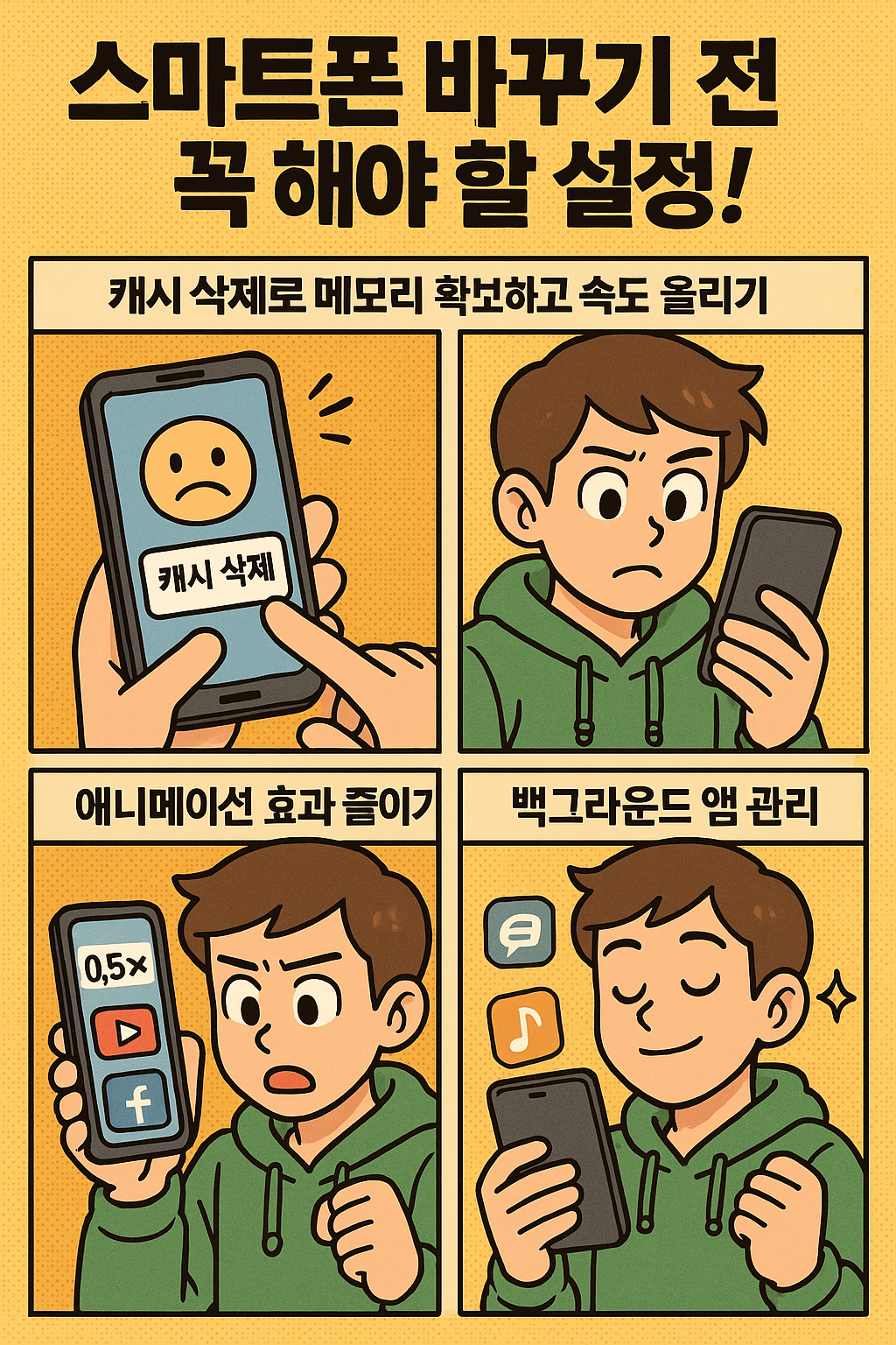 안드로이드 폰 속도 느릴 때 꼭 해봐야 할 설정 3가지