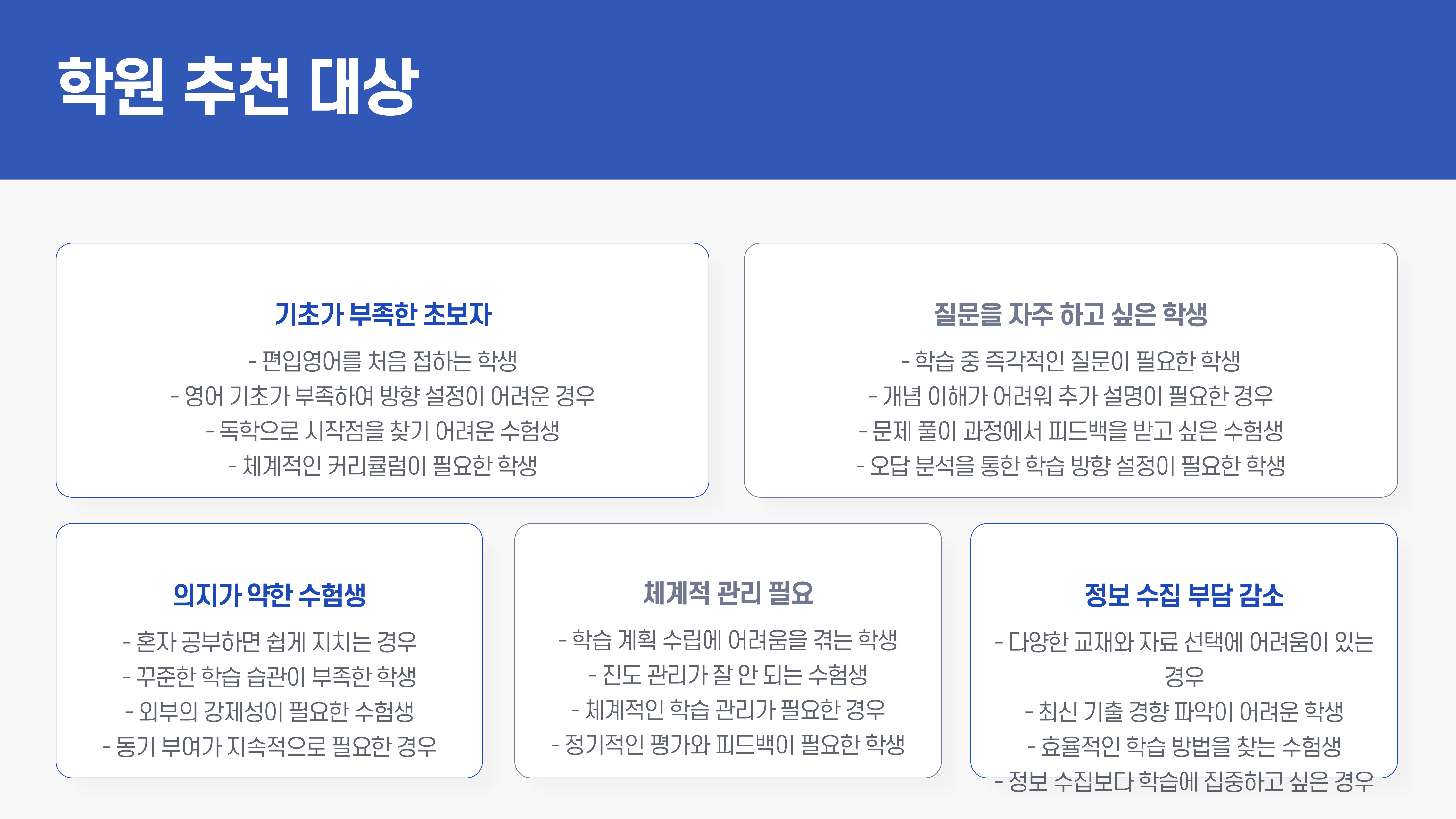 편입학원추천대상
