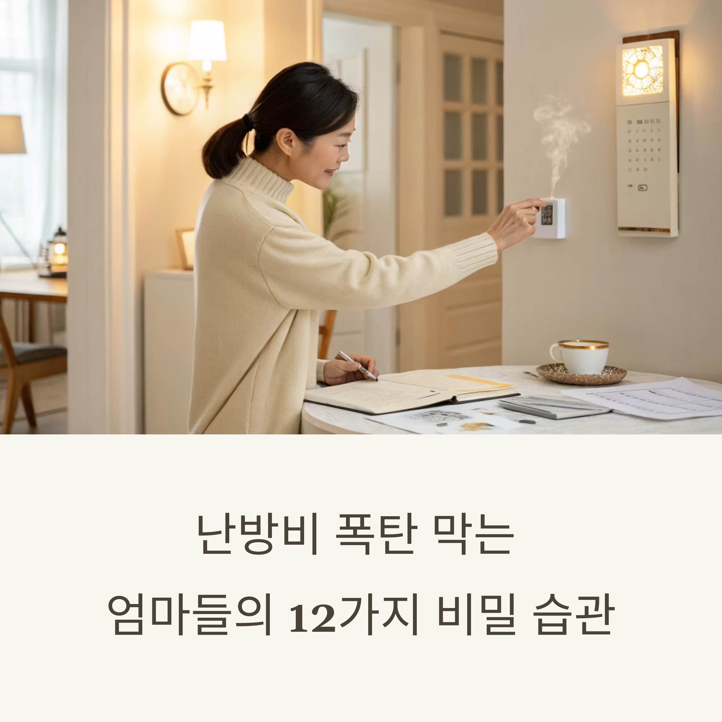 난방비 폭탄 막는 엄마들의 습관