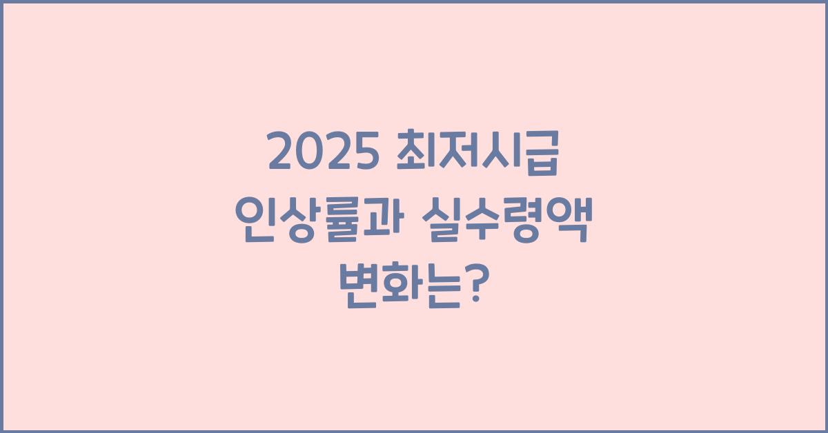 2025 최저시급 인상률