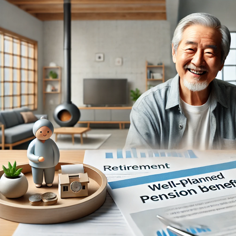 노령 연금으로 좀 더 편안한 삶을 살게 된 노인의 모습