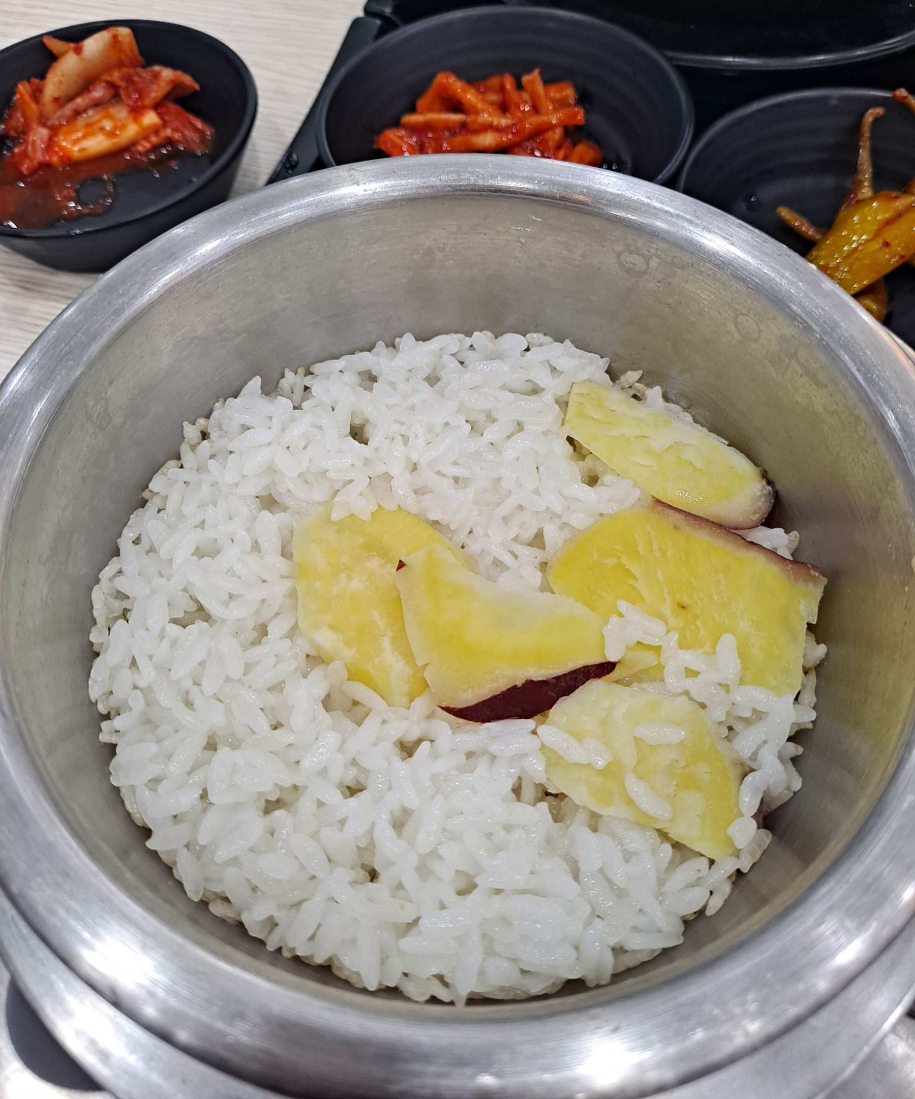 천등산휴게소 고구마밥
