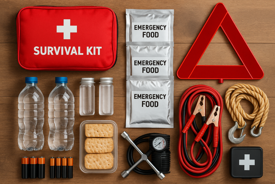 생존 및 응급 상황 대비 필수품 사진