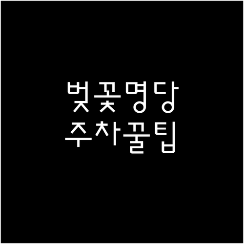 화도진공원 벚꽃 나들이를 위한 주차장..