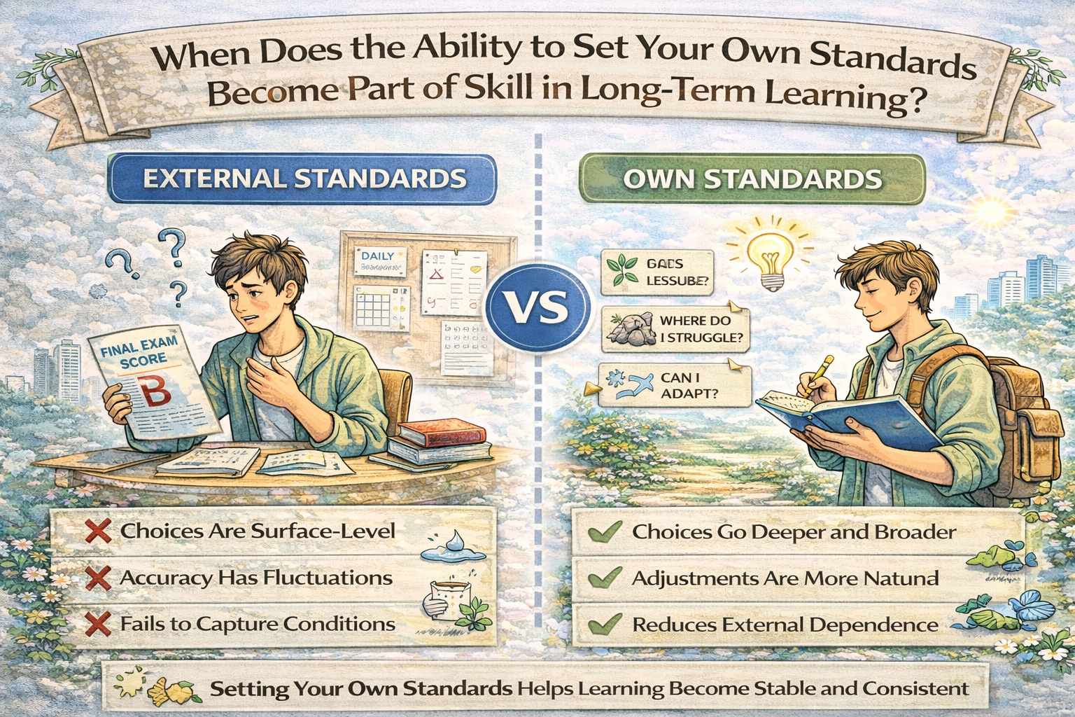 왜 장기 학습에서는 ‘기준을 세우는 능력’이 실력의 일부가 되는가