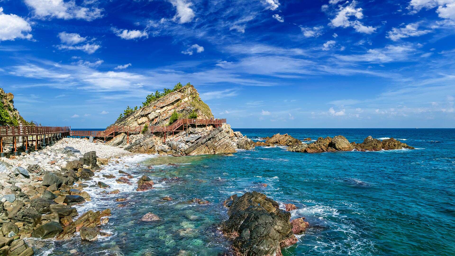 정동심곡바다부채길 모습