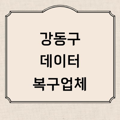 서울 강동구 데이터복구