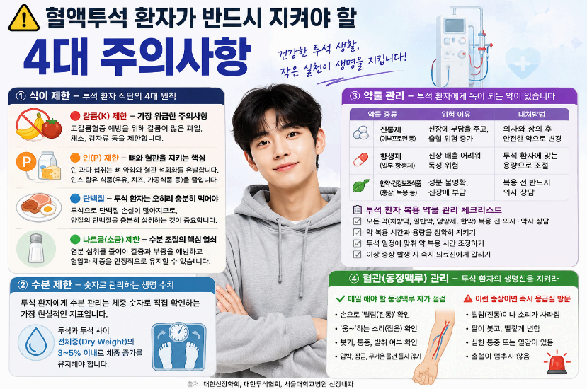 혈액투석 환자 4대 주의사항 이미지사진