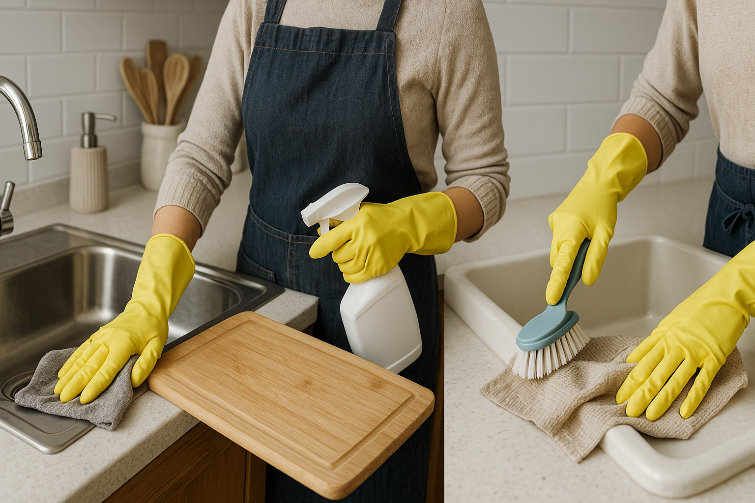 주방 청소하는 이미지