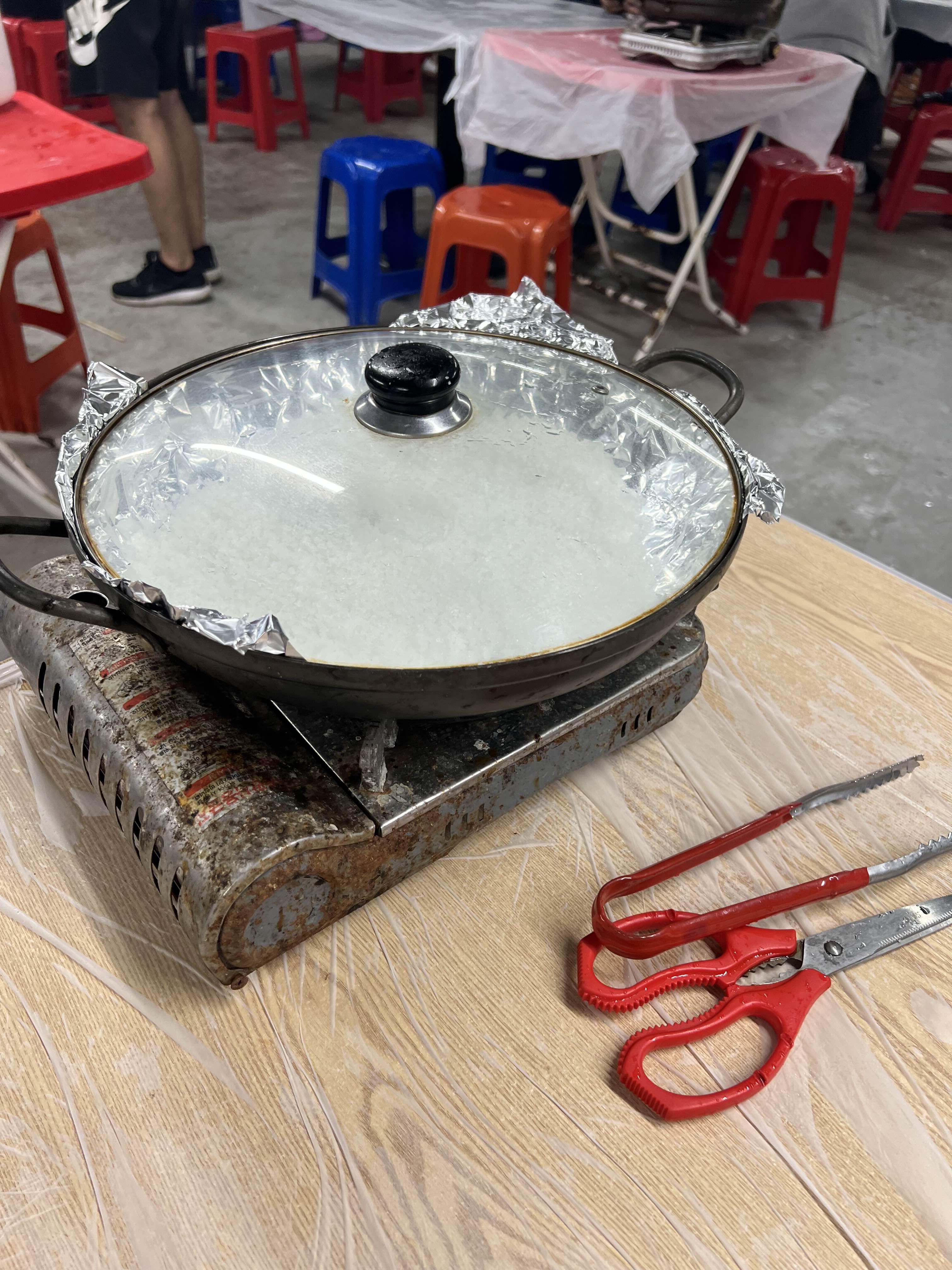 왕새우소금구이 준비하기 호일 왕소금