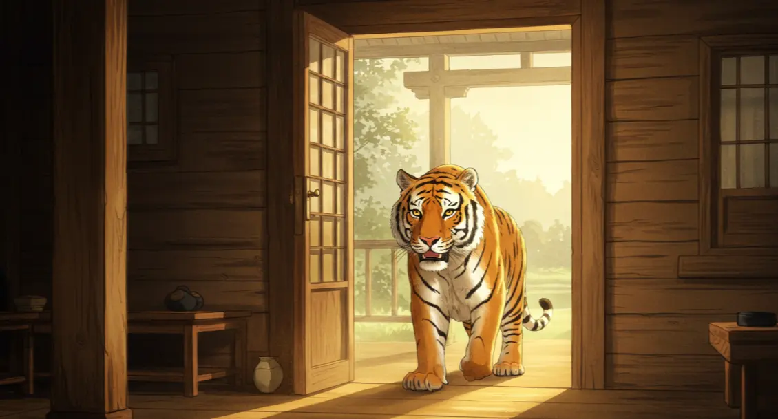 호랑이가 집 안으로 들어오는 꿈