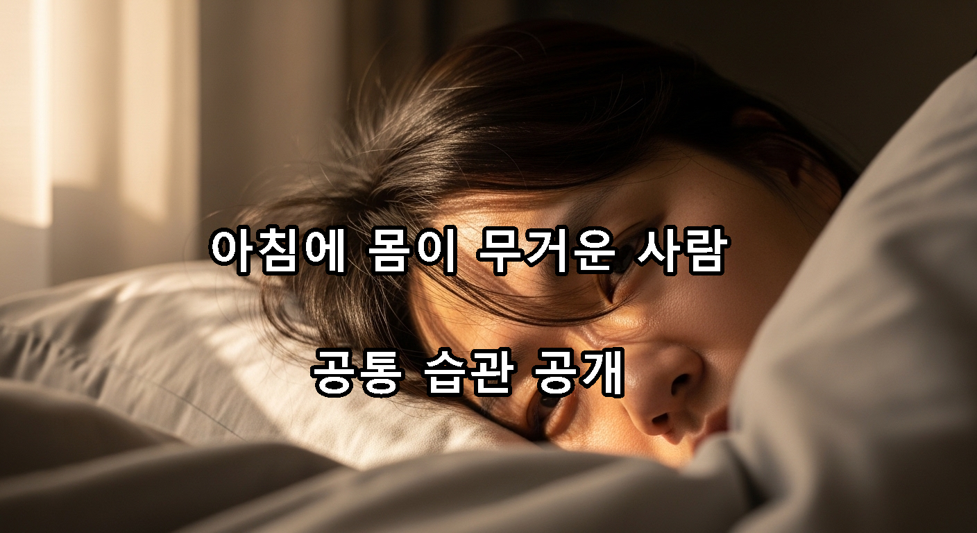 아침에 일어났지만 피곤한 표정을 짓는 사람의 모습