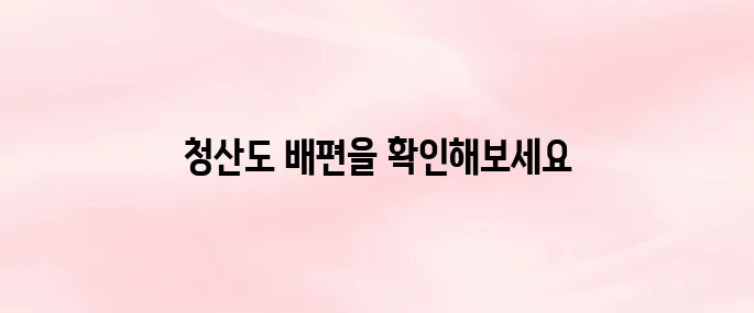 청산도 배편 예약 사이트 (https://wando.ferry.or.kr)