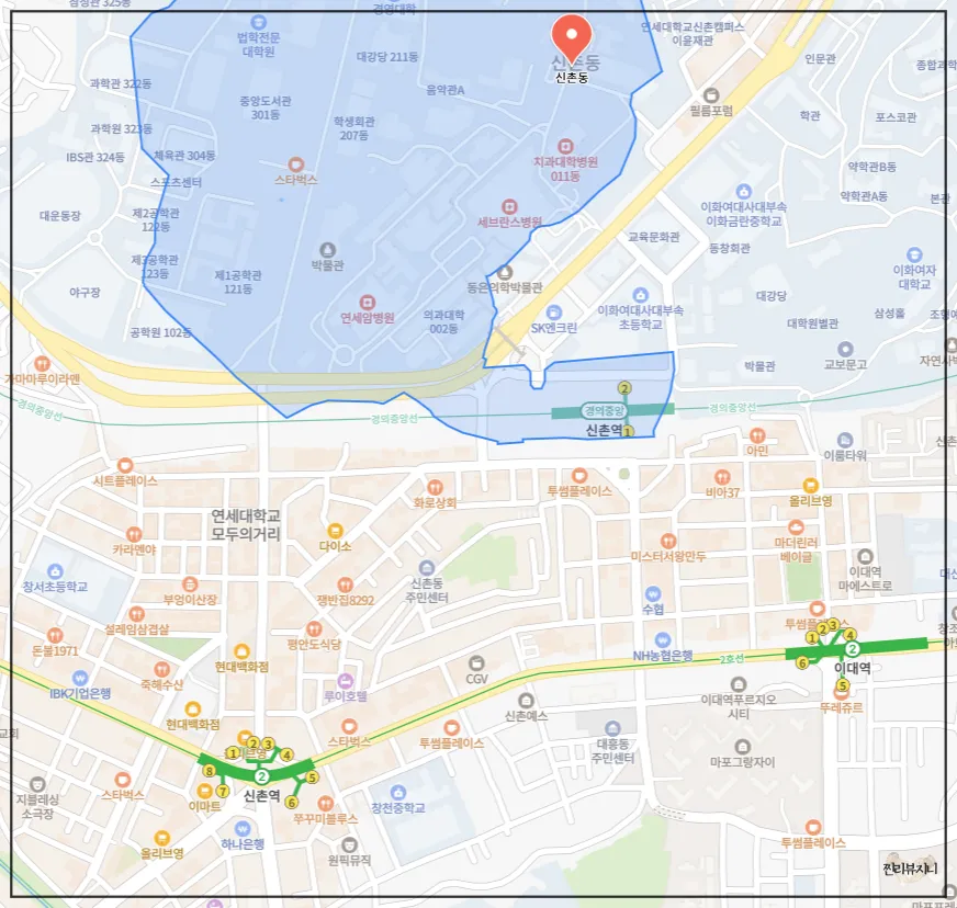 신촌역-근처-지도
