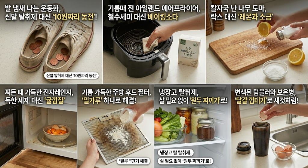 집에 있는 재료로 끝내는 7가지 살림 꿀팁