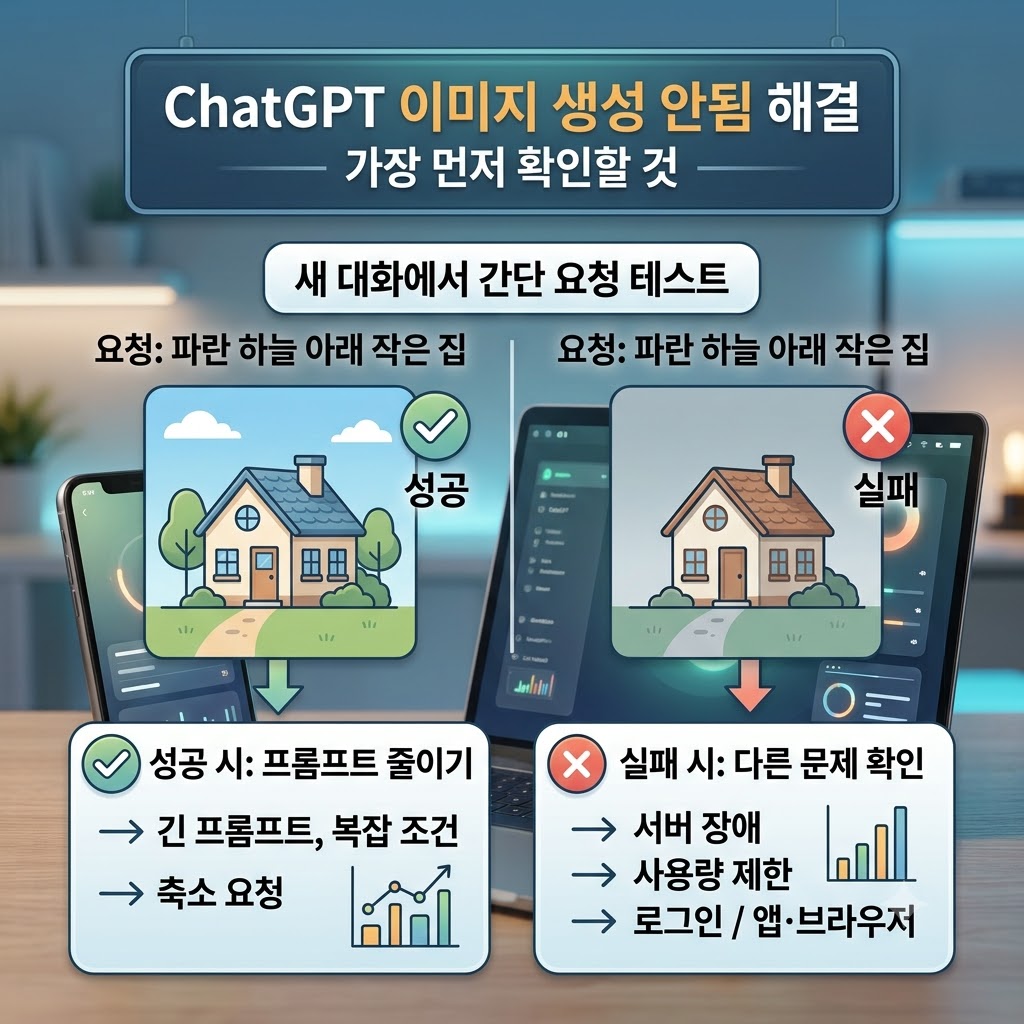 ChatGPT 이미지 생성이 안 될 때 가장 먼저 확인할 항목