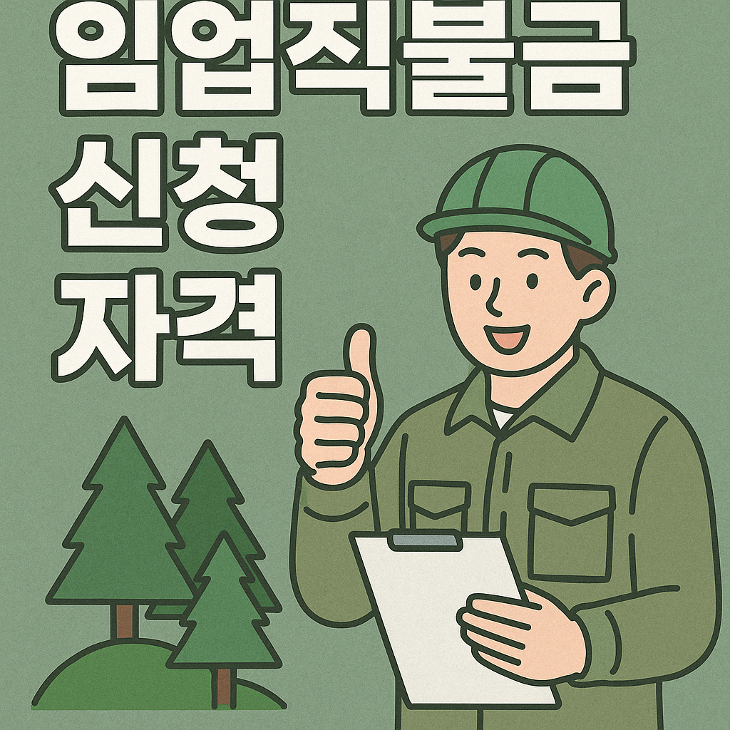 임업직불금 신청자격 완벽정리
