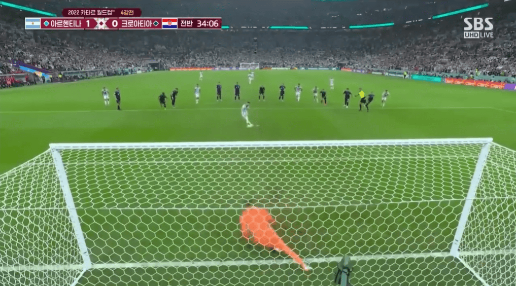 메시 패널티킥 장면