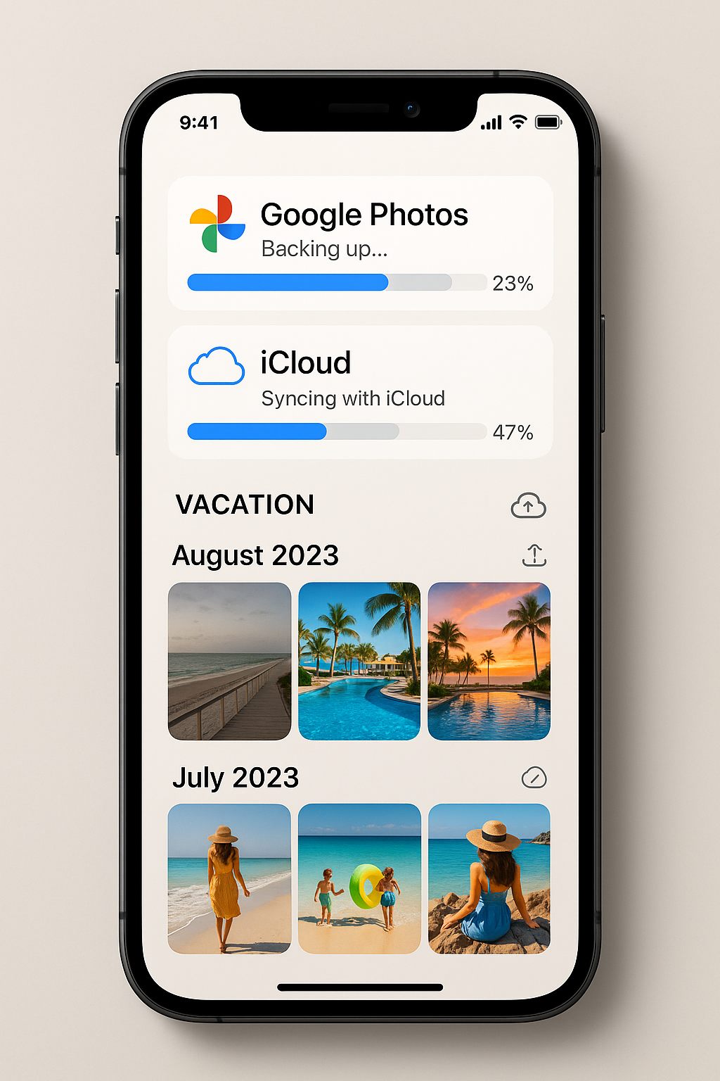 "휴가 사진 클라우드 자동 백업 설정 방법"