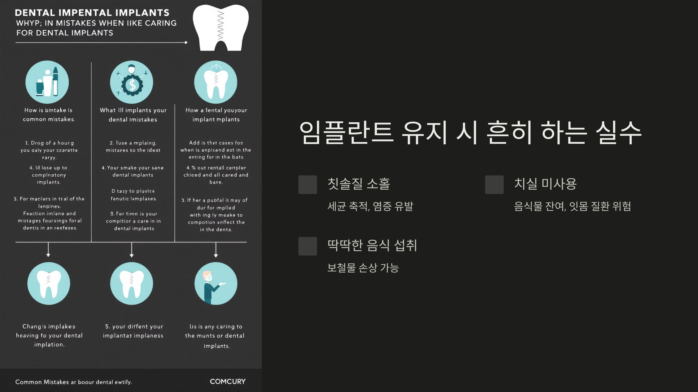 임플란트 유지 시 흔히 하는 실수