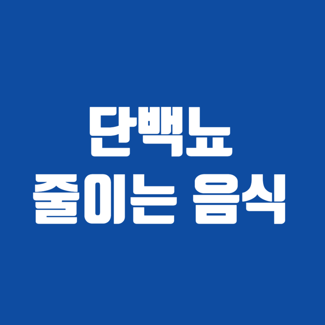 단백뇨 줄이는 음식