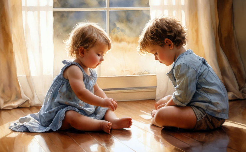 아이들이 노는 사진