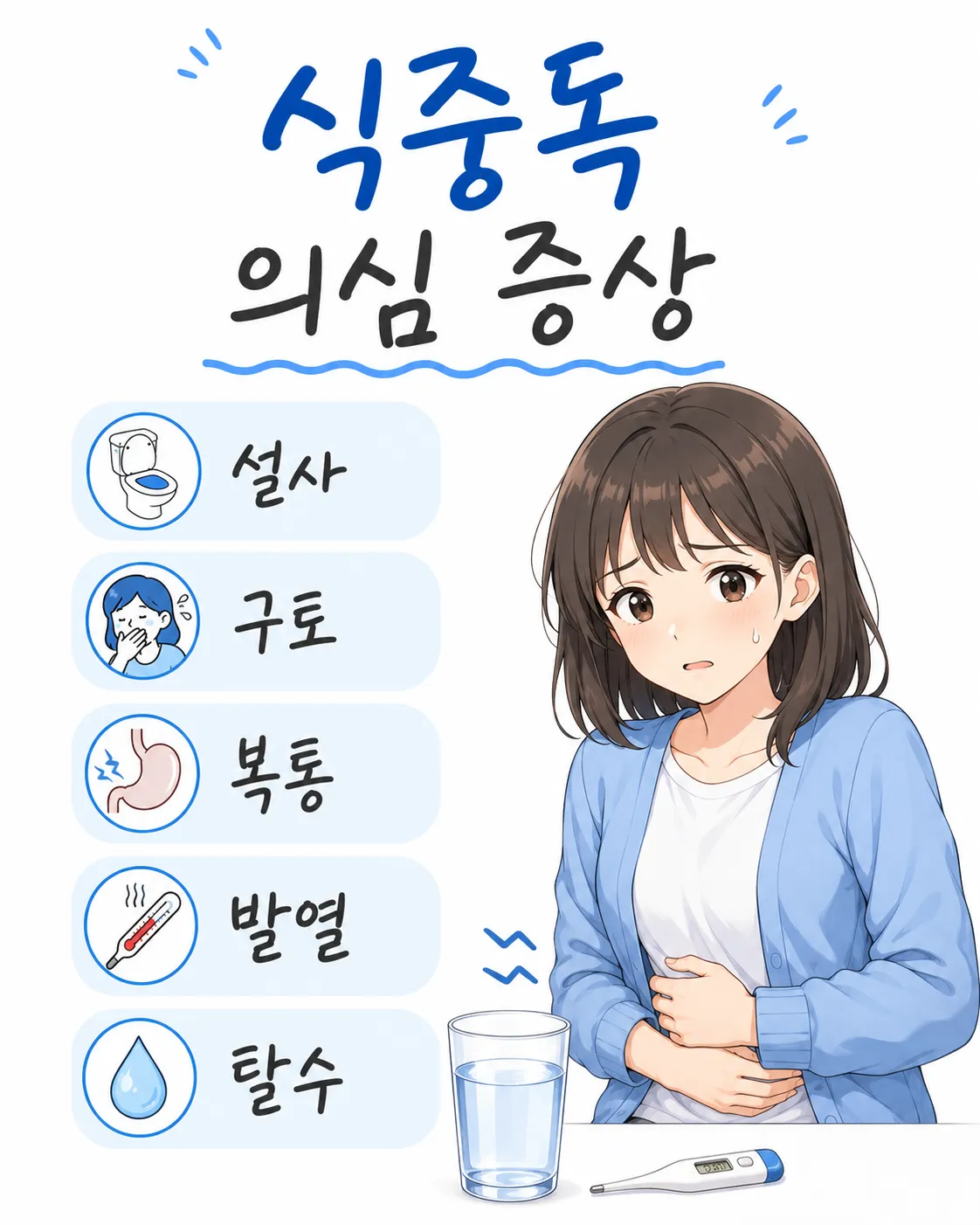 식중독 의심 증상 첫 점검