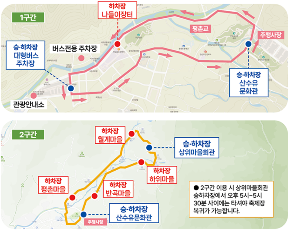 구례산수유축제-셔틀버스