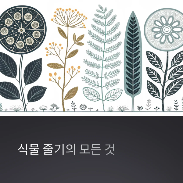 줄기 종류별 특징 비교와 이해