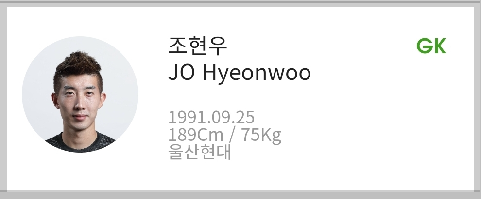 조현우-프로필
