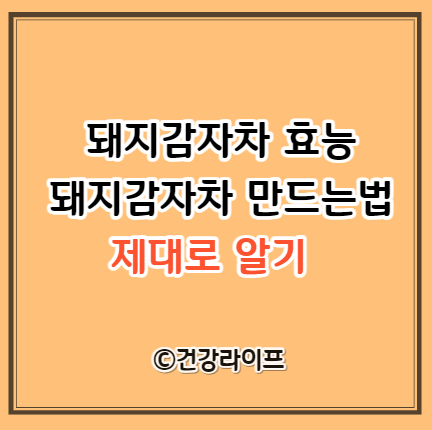 돼지감자차 효능&#44; 돼지감자차 만드는법