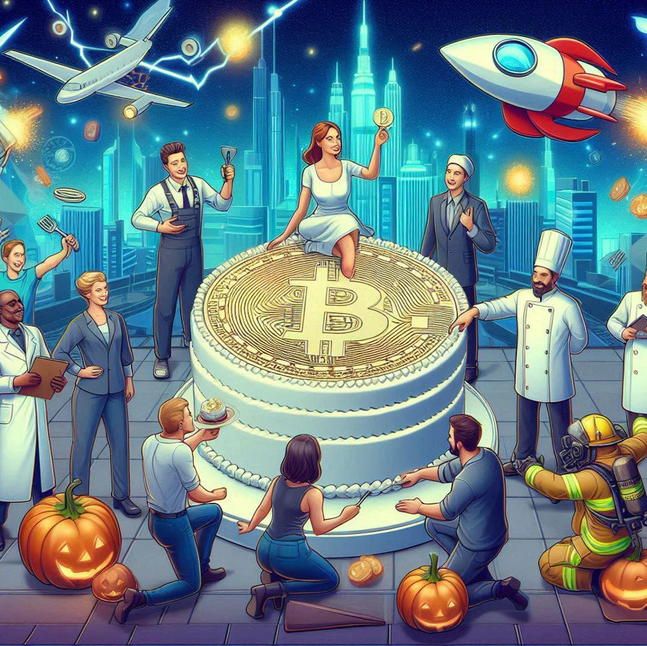 비트코인 반감기 상징하는 그림