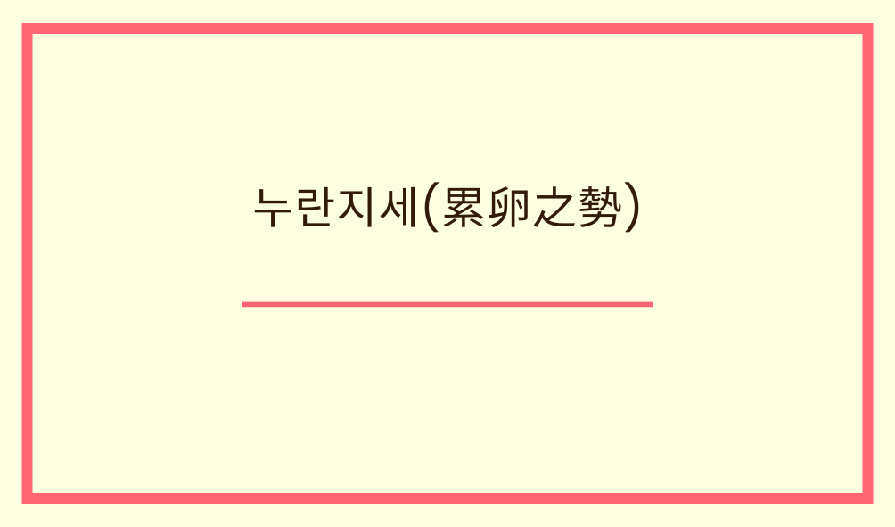 '누란지세(累卵之勢)'