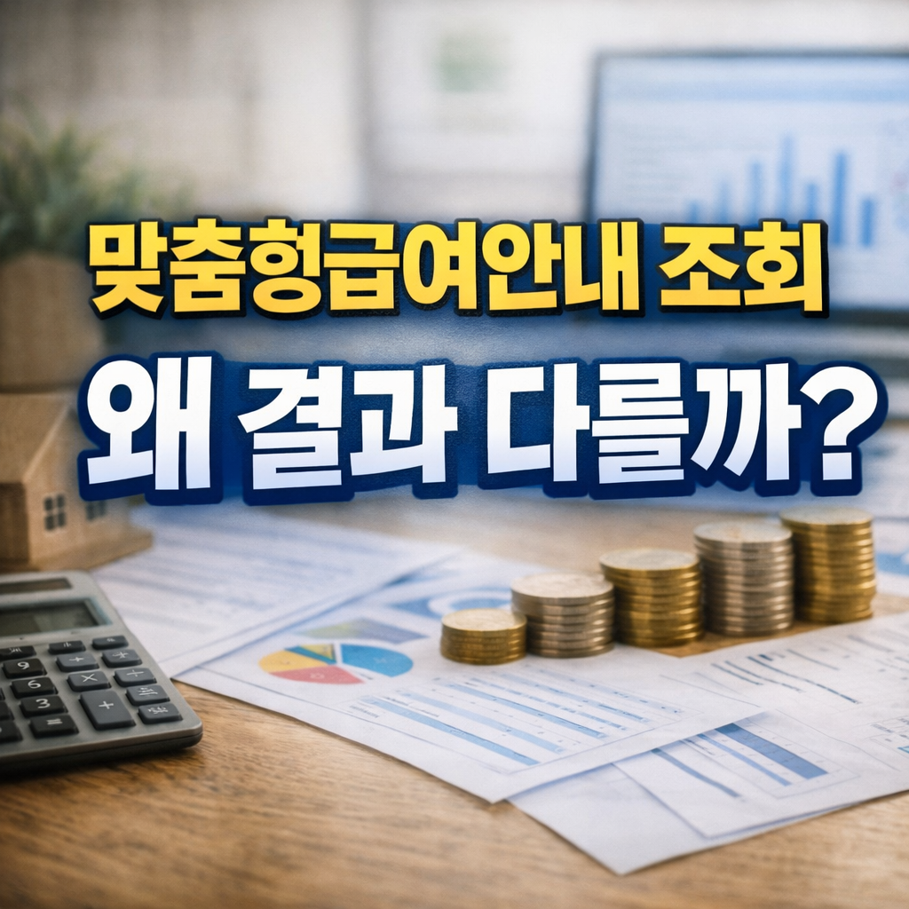 복지로 맞춤형급여안내 조회 결과가 다른 이유|내 조건은 해당될까? (2026)