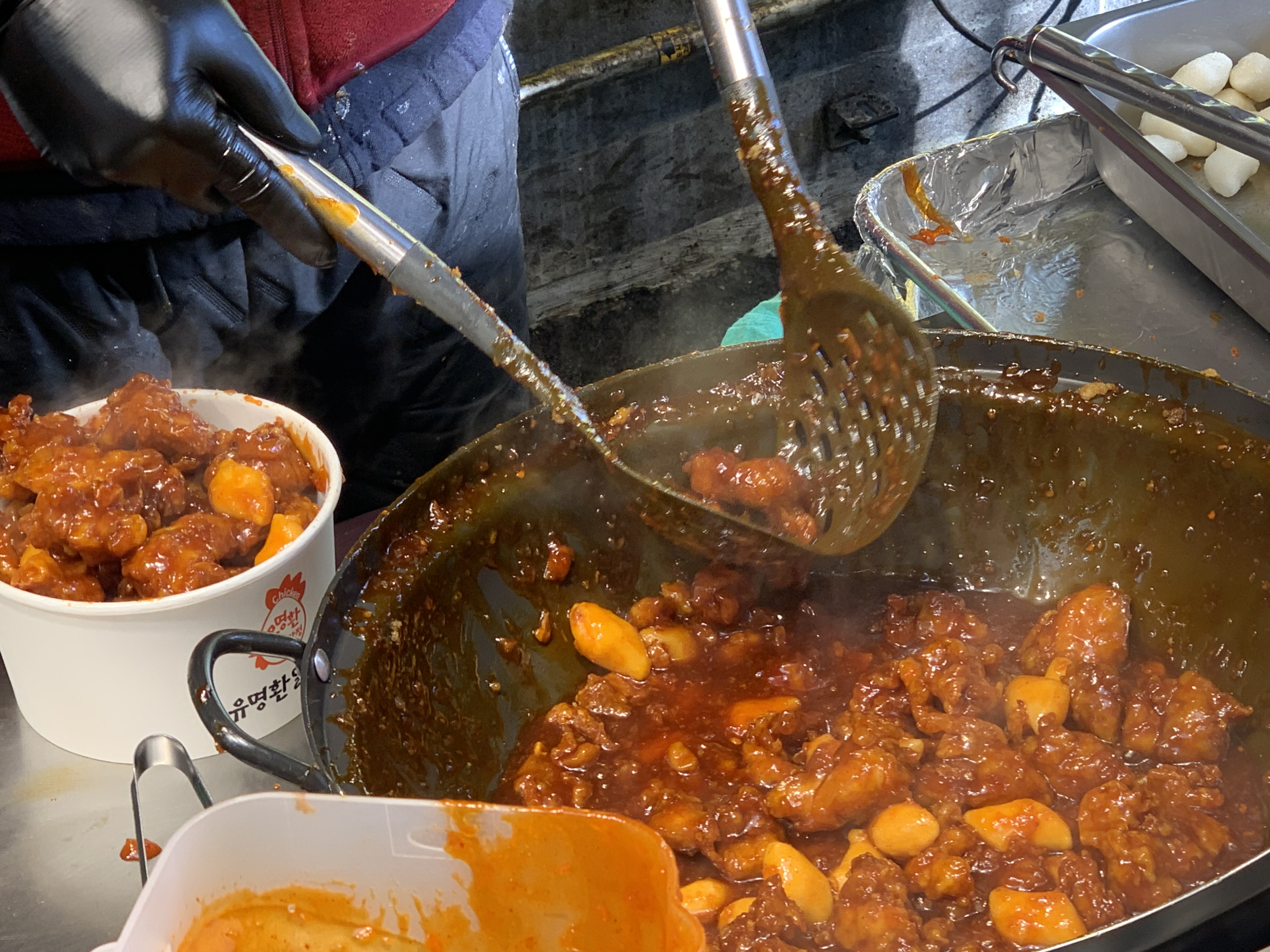 광명시장 맛집 투어 광명 춘자네부대찌개 광명 오징어보쌈 광명 유명환닭강정 광명시장 씨앗호떡
