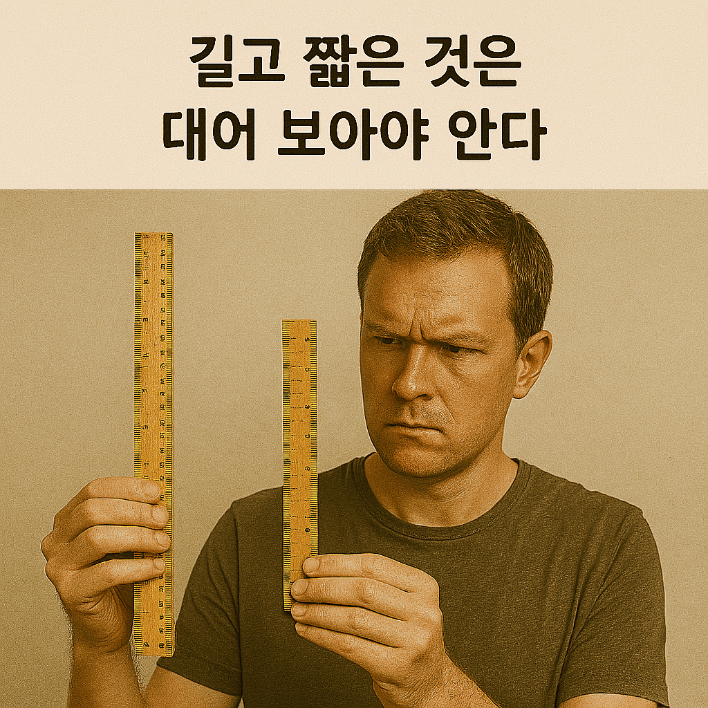길고 짧은 것은 대어 보아야 안다