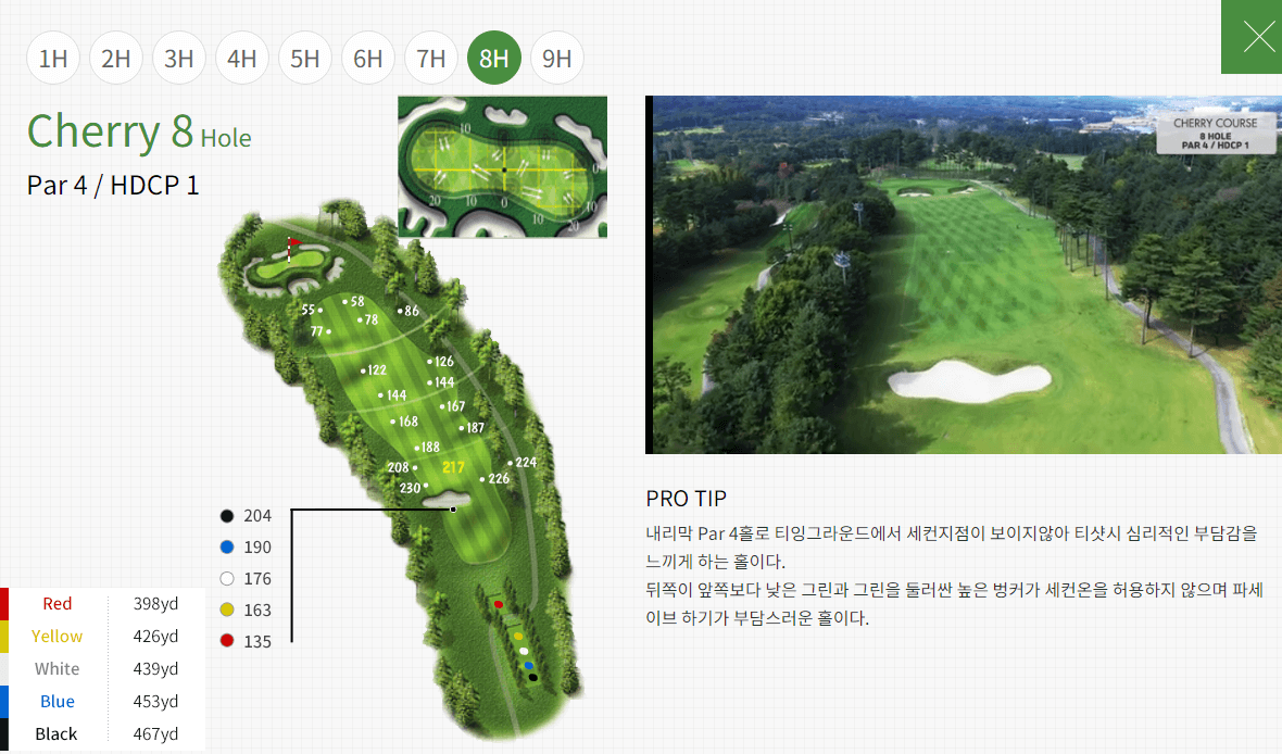 솔모로 CC Cherry 코스공략도 08