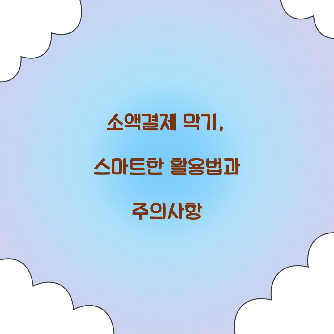 소액결제 막기