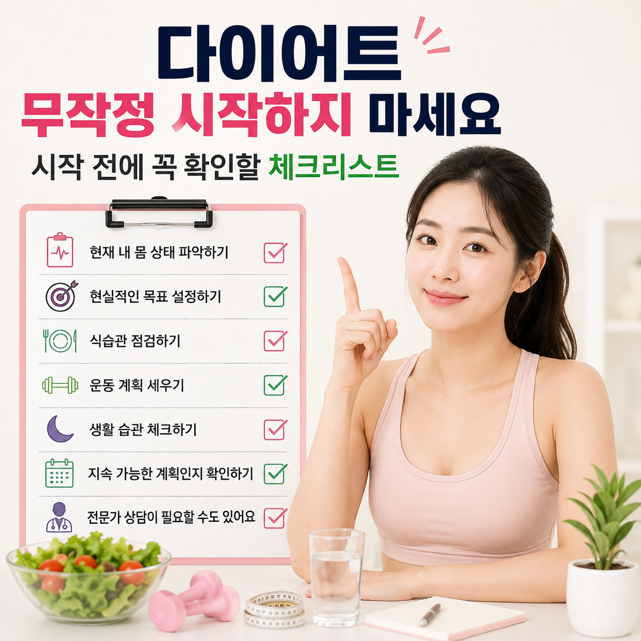 다이어트 무작정 시작하지 마세요