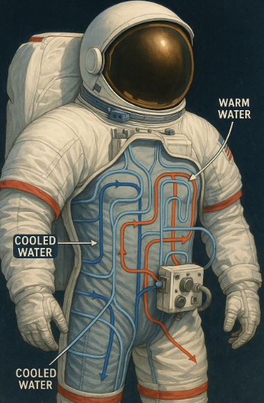우주복 냉각시스템의 원리