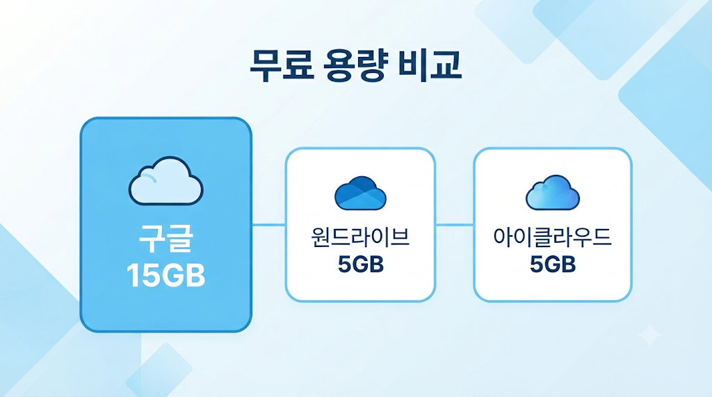 클라우드 스토리지 무료 용량 비교