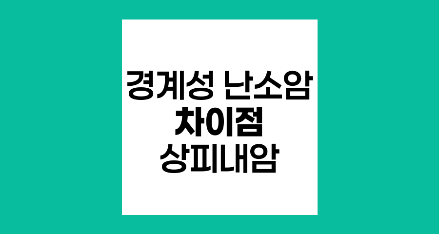 경계성 난소암과 상피내암의 차이점