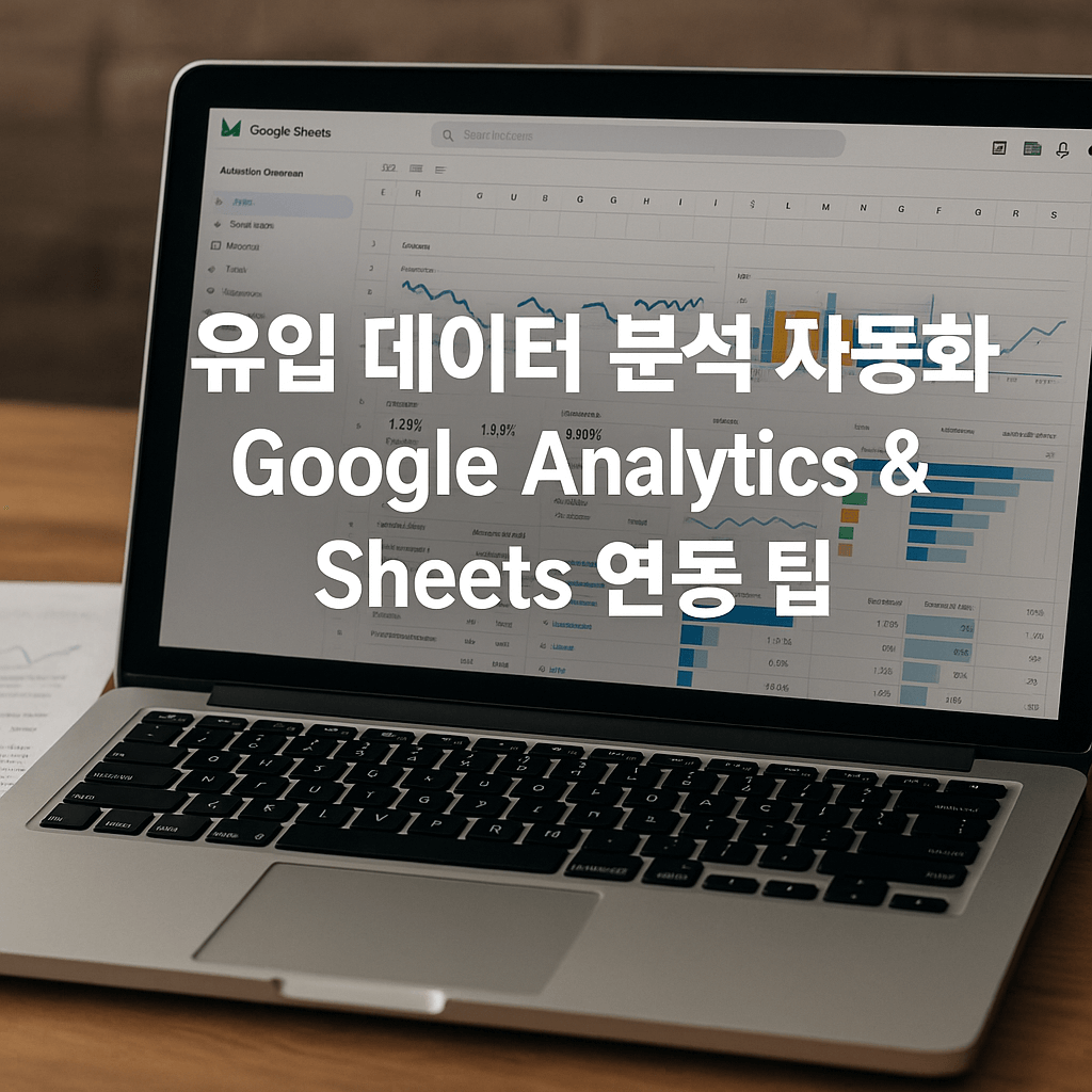유입 데이터 분석 자동화 - 구글 애널리틱스 구글 시트 연동 팁