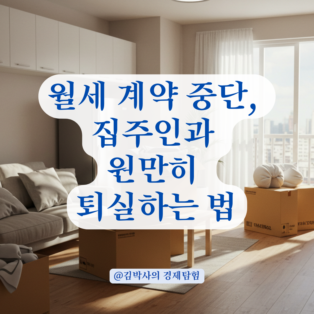사정상 월세 계약 중단이 불가피할 때, 집주인과 원만히 퇴실하는 방법. 🏠