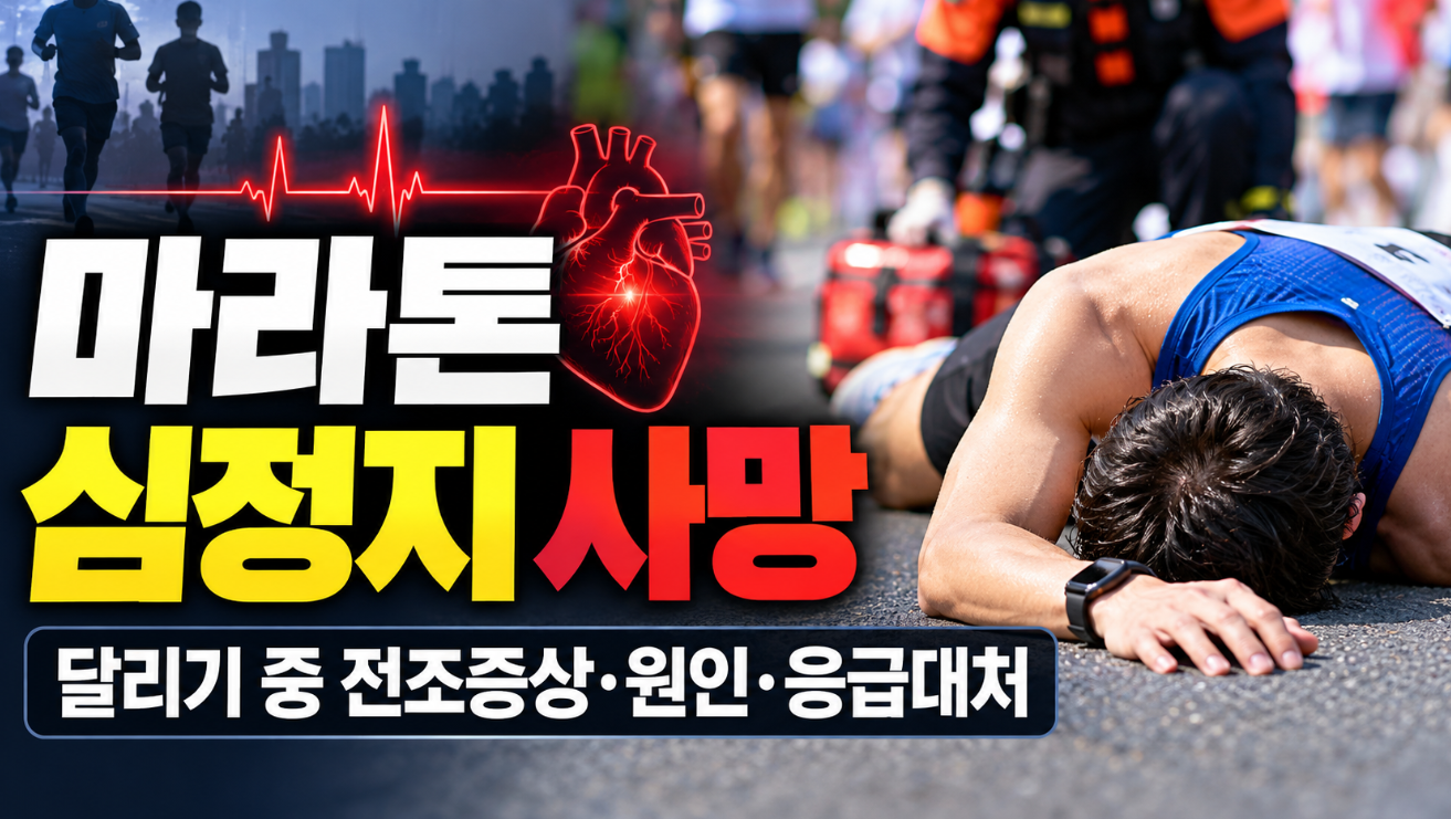 마라톤 심정지 사망｜달리기 중 전조증상&middot;원인&middot;응급대처